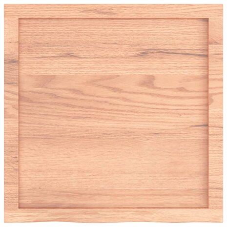 Wastafelblad 60x60x(2-4) cm behandeld massief hout lichtbruin 4
