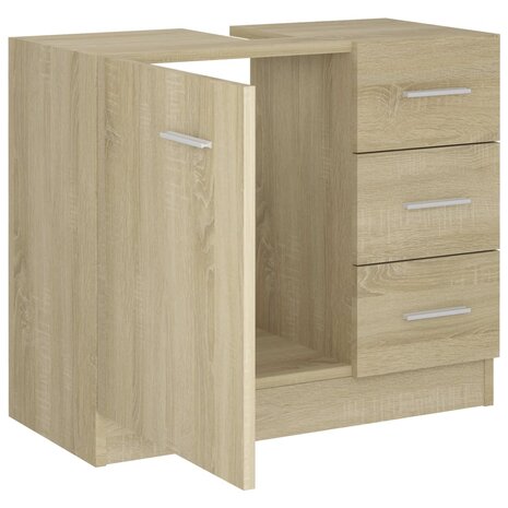 Wastafelkast 63x30x54 cm bewerkt hout sonoma eikenkleurig 7