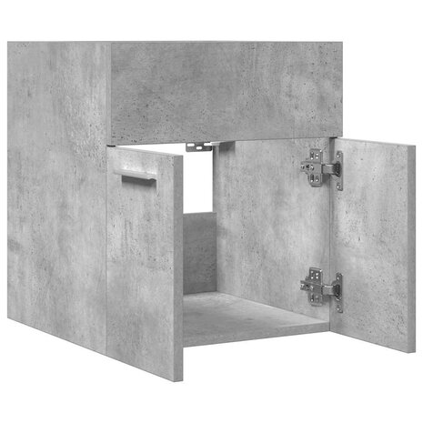 Wastafelkast 41x38,5x46 cm bewerkt hout betongrijs 7