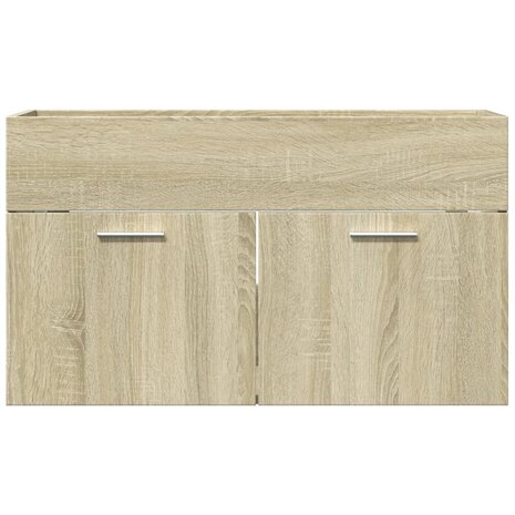 Wastafelkast 90x38,5x46 cm bewerkt hout sonoma eikenkleurig 4