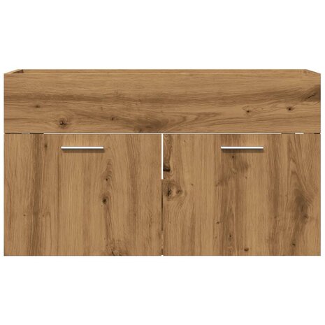 Wastafelkast 90x38,5x46 cm bewerkt hout artisanaal eikenkleur 4