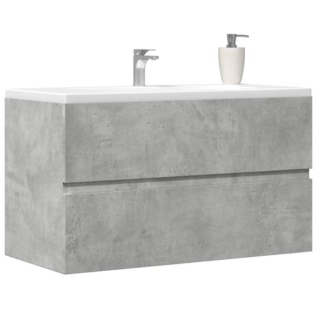 Wastafelkast 90x38,5x45 cm spaanplaat betongrijs 1