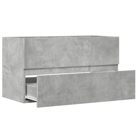 Wastafelkast 90x38,5x45 cm spaanplaat betongrijs 7
