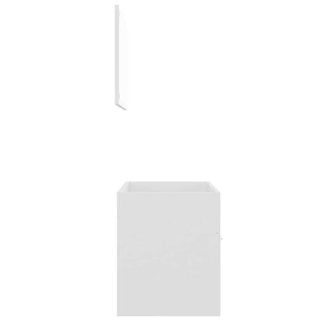 2-delige Badkamermeubelset bewerkt hout wit 7