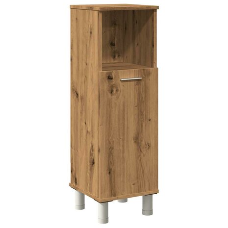 Badkamerkast 30x30x95 cm bewerkt hout artisanaal eikenkleur 2