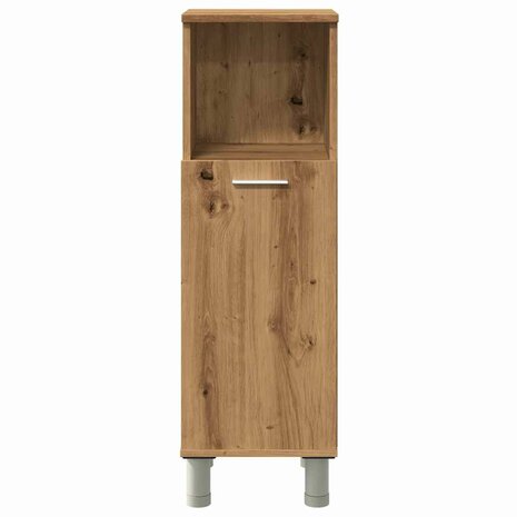 Badkamerkast 30x30x95 cm bewerkt hout artisanaal eikenkleur 4