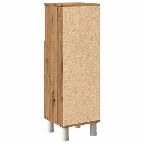 Badkamerkast 30x30x95 cm bewerkt hout artisanaal eikenkleur 6
