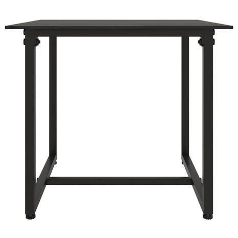3-delige Loungeset met kussens poly rattan zwart 9