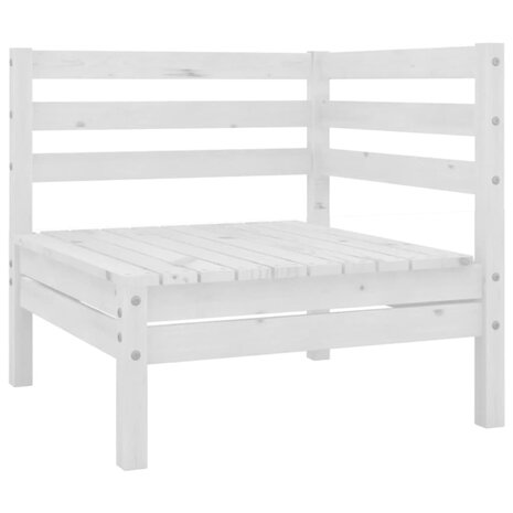 3-delige Loungeset massief grenenhout wit 2