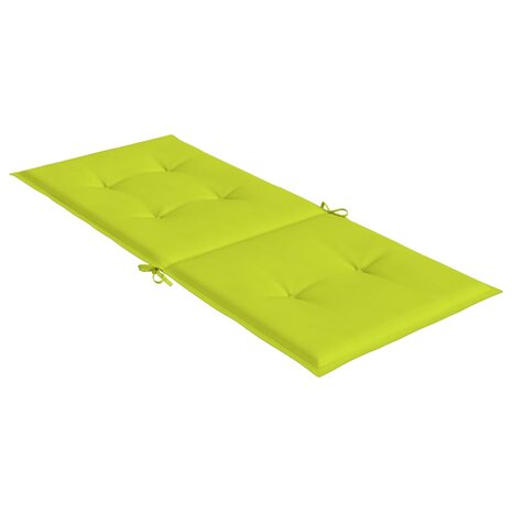 Tuinstoelkussens 6 st hoge rug 120x50x3 cm stof heldergroen 6