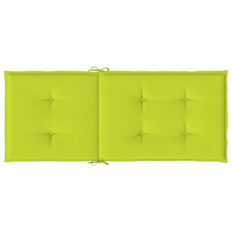 Tuinstoelkussens 6 st hoge rug 120x50x3 cm stof heldergroen 7