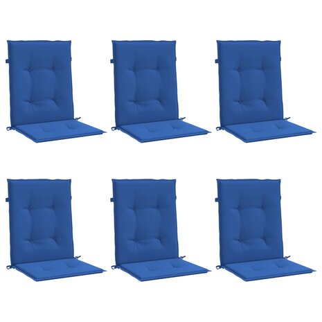 Tuinstoelkussens 6 st 100x50x3 cm oxford stof koningsblauw 3