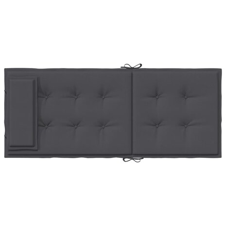 Stoelkussens 2 st hoge rug oxford stof antracietkleurig 7