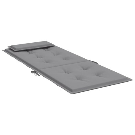 Stoelkussens 2 st hoge rug oxford stof grijs 6