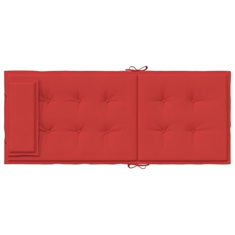Stoelkussens 2 st hoge rug oxford stof rood 7