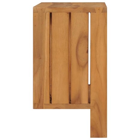 Handdoekenrek wandmontage 35x20x35 cm massief teakhout 3