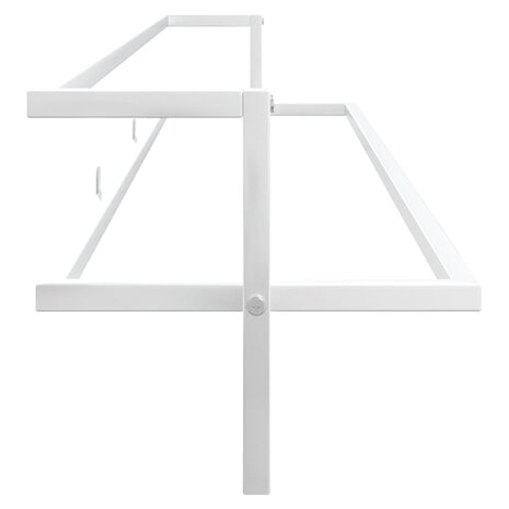 Handdoekenrek 95x25x22 cm ijzer wit 4