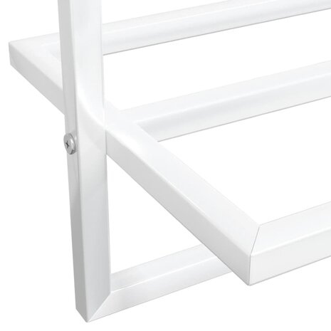 Handdoekenrek 95x25x22 cm ijzer wit 6