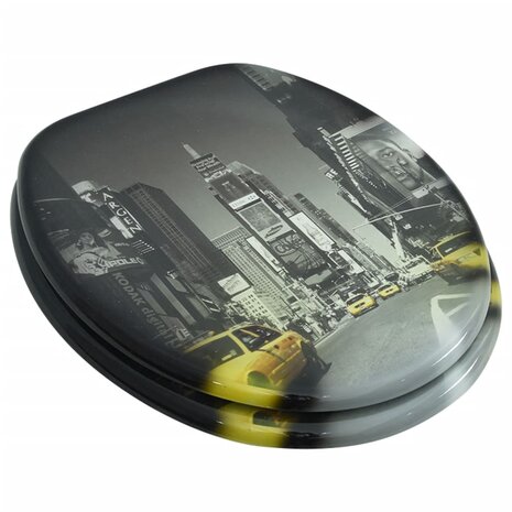 Toiletbril van MDF met New York dessin  2