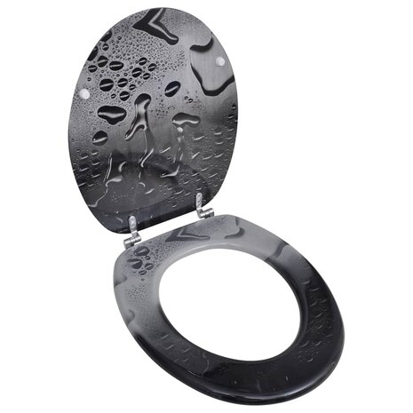 Toiletbril van MDF met waterdruppel dessin 1