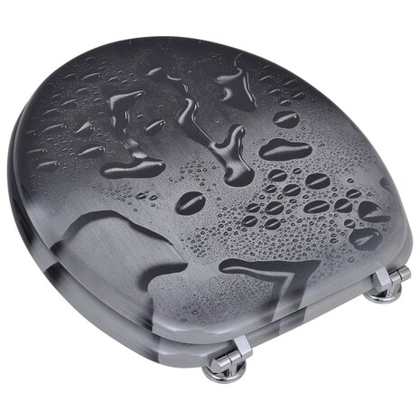 Toiletbril van MDF met waterdruppel dessin 3