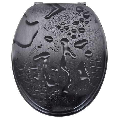 Toiletbril van MDF met waterdruppel dessin 4