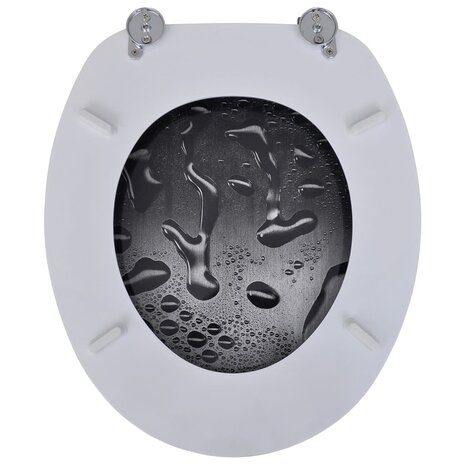Toiletbril van MDF met waterdruppel dessin 6