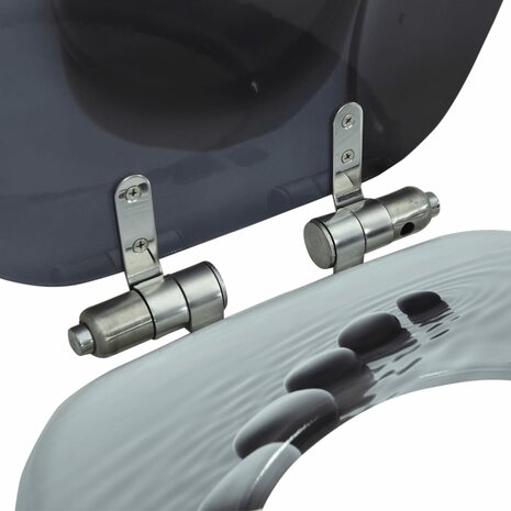 Toiletbril met soft-close deksel stenen MDF 8