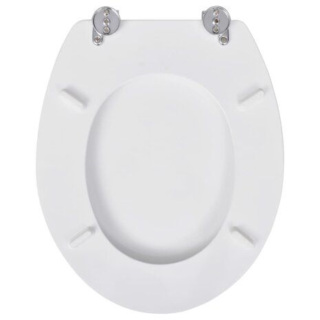Toiletbrillen met deksels 2 st MDF wit 5