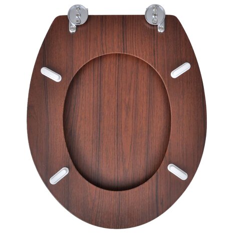 Toiletbrillen met deksels 2 st MDF bruin 5