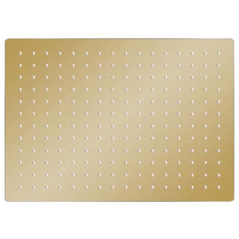 Regendouchekop rechthoekig 40x30 cm roestvrij staal goudkleurig 2