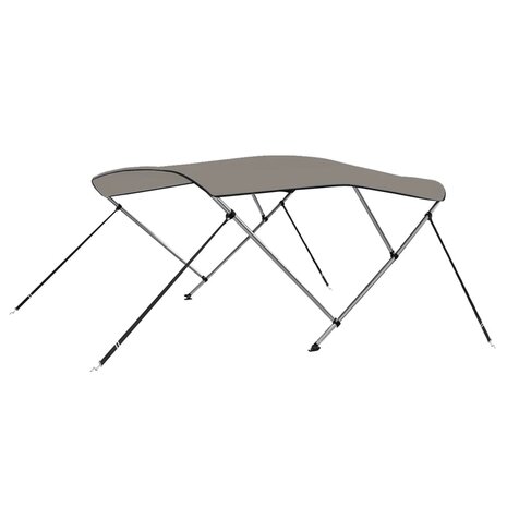 Biminitop 3 bogen 183x196x137 cm grijs 6