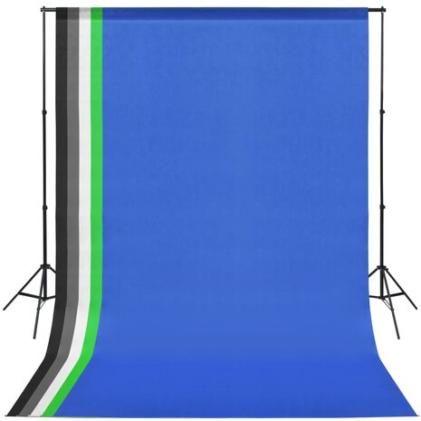 Fotostudioset met 5 achtergronden en verstelbaar frame 1