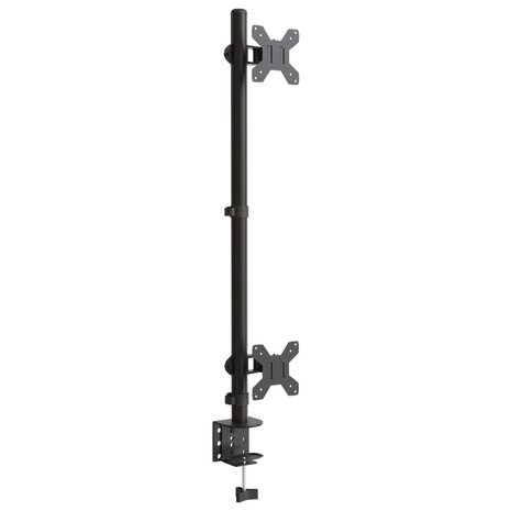 Monitorstandaard dubbel VESA 75/100 mm staal zwart 3