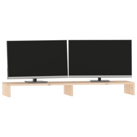 Monitorstandaard 100x27x10 cm massief grenenhout 4