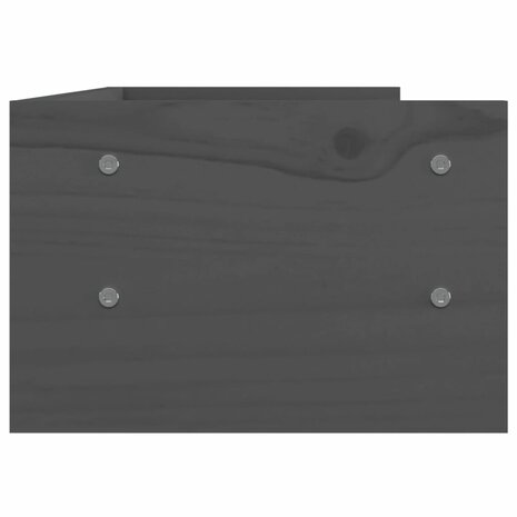 Monitorstandaard 50x24x16 cm massief grenenhout grijs 6