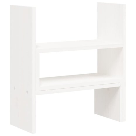 Monitorstandaard (39-72)x17x43 cm massief grenenhout wit 7