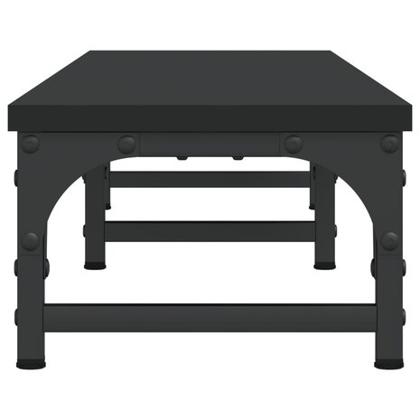 Monitorstandaard 105x23x15,5 cm bewerkt hout zwart 5