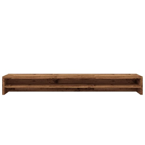 Monitorstandaard 100x24x13 cm bewerkt hout oud houtkleurig 5