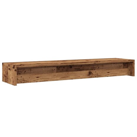 Monitorstandaard 100x24x13 cm bewerkt hout oud houtkleurig 7