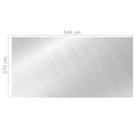 Zwembadhoes 549x274 cm PE zilverkleurig 5