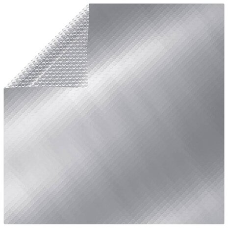 Zwembadhoes rechthoekig 1000x600 cm PE zilverkleurig 1