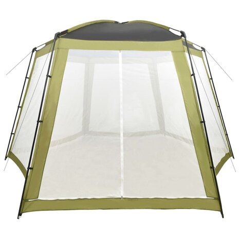 Zwembadtent 500x433x250 cm stof groen 2