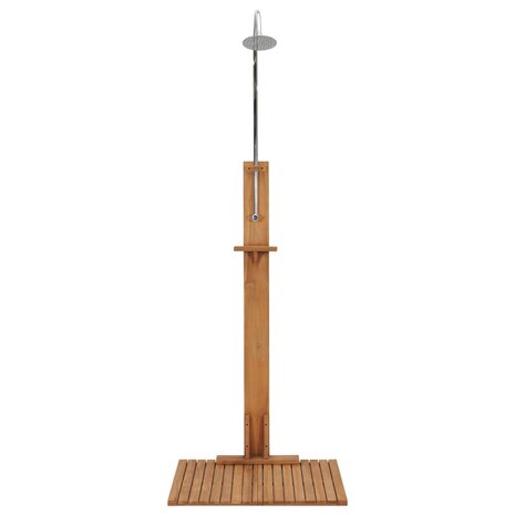 Buitendouche 75x75x210 cm massief teakhout 5