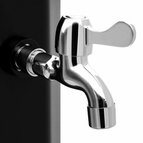 Buitendouche solar met douchekop en kraan 35 L zwart 8