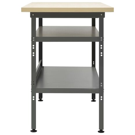 Werkbank 120x60x85 cm staal grijs 3