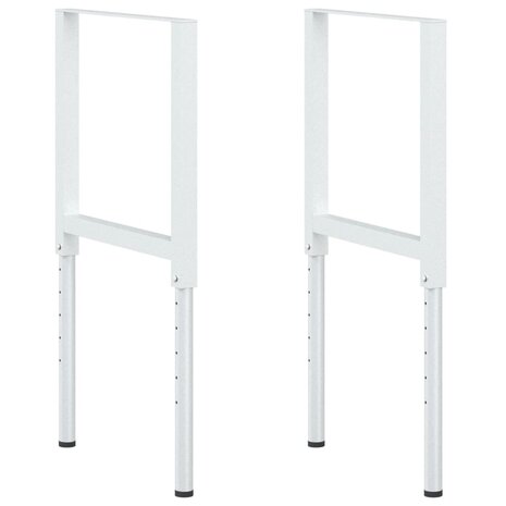 Werkbankframes verstelbaar 2 st 55x(69-95,5) cm metaal grijs 2
