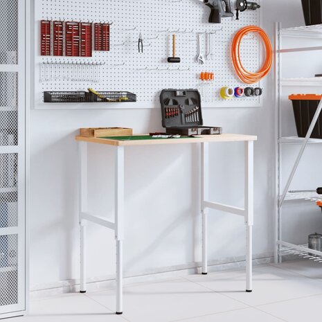 Werkbankframes verstelbaar 2 st 55x(69-95,5) cm metaal grijs 3