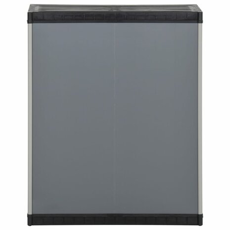 Tuinafvalkast 68x40x85 cm polypropeen grijs en zwart 5