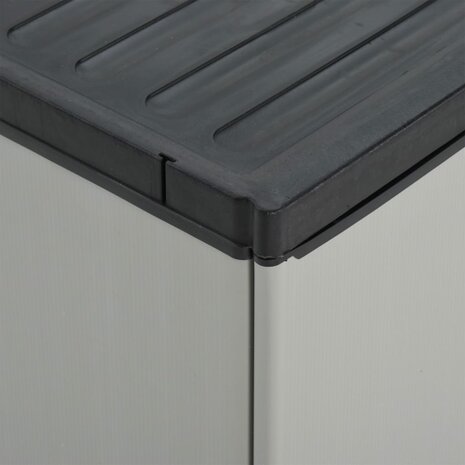 Tuinafvalkast 68x40x85 cm polypropeen grijs en zwart 9